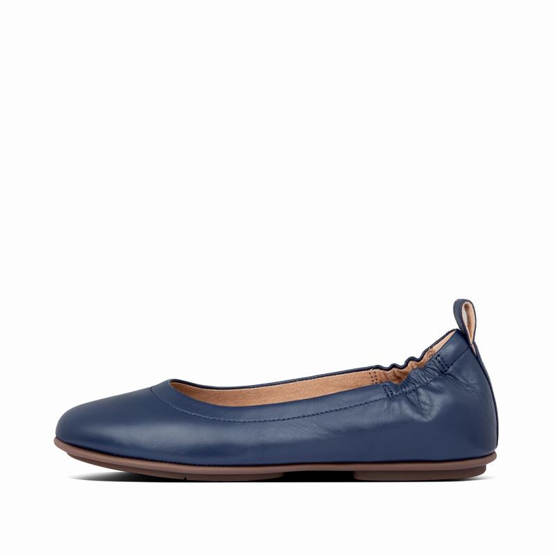 FitFlop Allegro Soft Leder Navy - FitFlop Ballerinas Damen Sale [MNPH-92581]